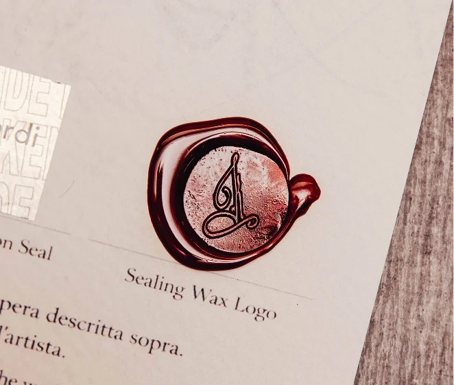 Kende stampe fine art — dettaglio ceralacca su carta Hahnemühle 308 gsm