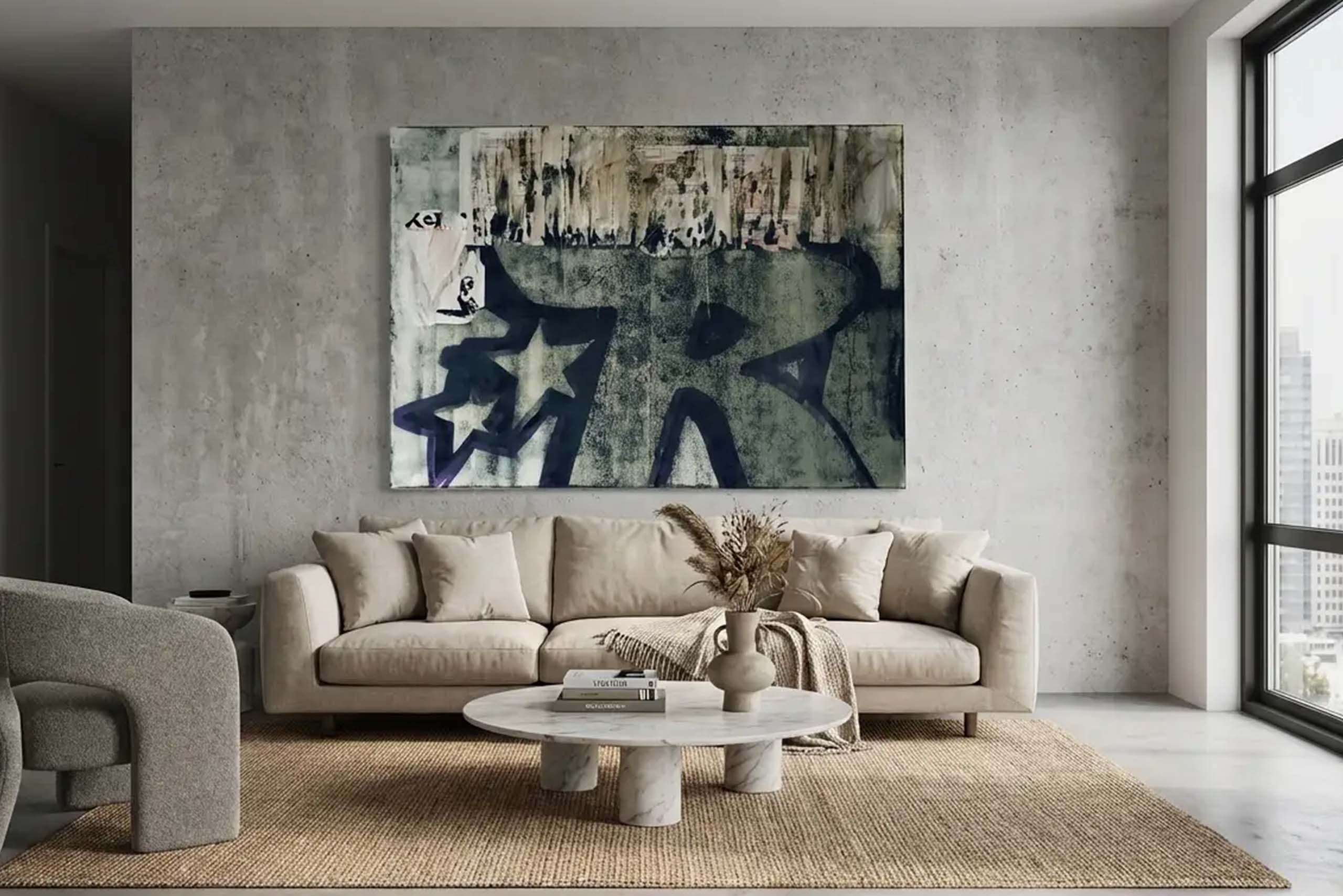 R è un’opera originale realizzata da Kende nel 2010 in tecnica mista su tela. Il lavoro isola una singola lettera del linguaggio del graffiti writing trasformandola in elemento pittorico autonomo. Attraverso calligrafia urbana, segni gestuali e stratificazioni materiche, l’opera esplora il rapporto tra scrittura, frammentazione e percezione visiva. Formato 100 × 90 cm. Opera unica venduta, stampe non disponibili.
