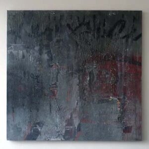 Part of the Graffiti History series, this 100 x 100 cm work on wood develops a study into the visual memory of European writing through rhythm, repetition, and compositional variation. Each panel in the series maintains its own formal autonomy while contributing to the construction of a broader narrative. Created in 2010 using mixed media on wood, the work is now in a private collection.