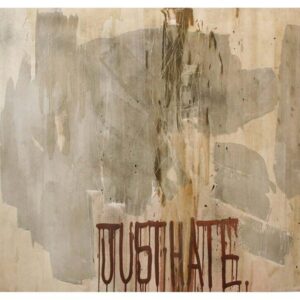 An opera belonging to the first phase of Kende's research, Just Hate develops the transformation of the calligraphic gesture into painting on wood through a direct, instinctive and material composition. The work retains the energy of the European period spent between London, Amsterdam and Barcelona, which was fundamental in the formation of the artist's visual language.